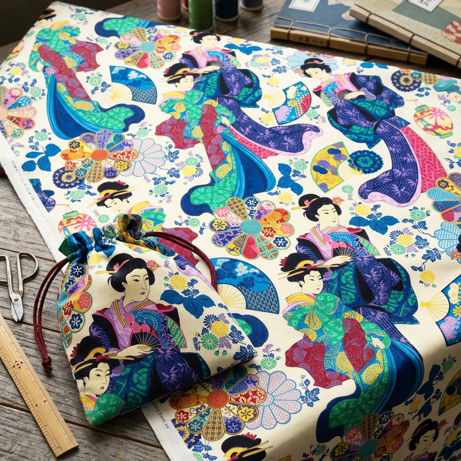 日本では手に入りにくいデザインや色合いの輸入生地を卸、販売「商品