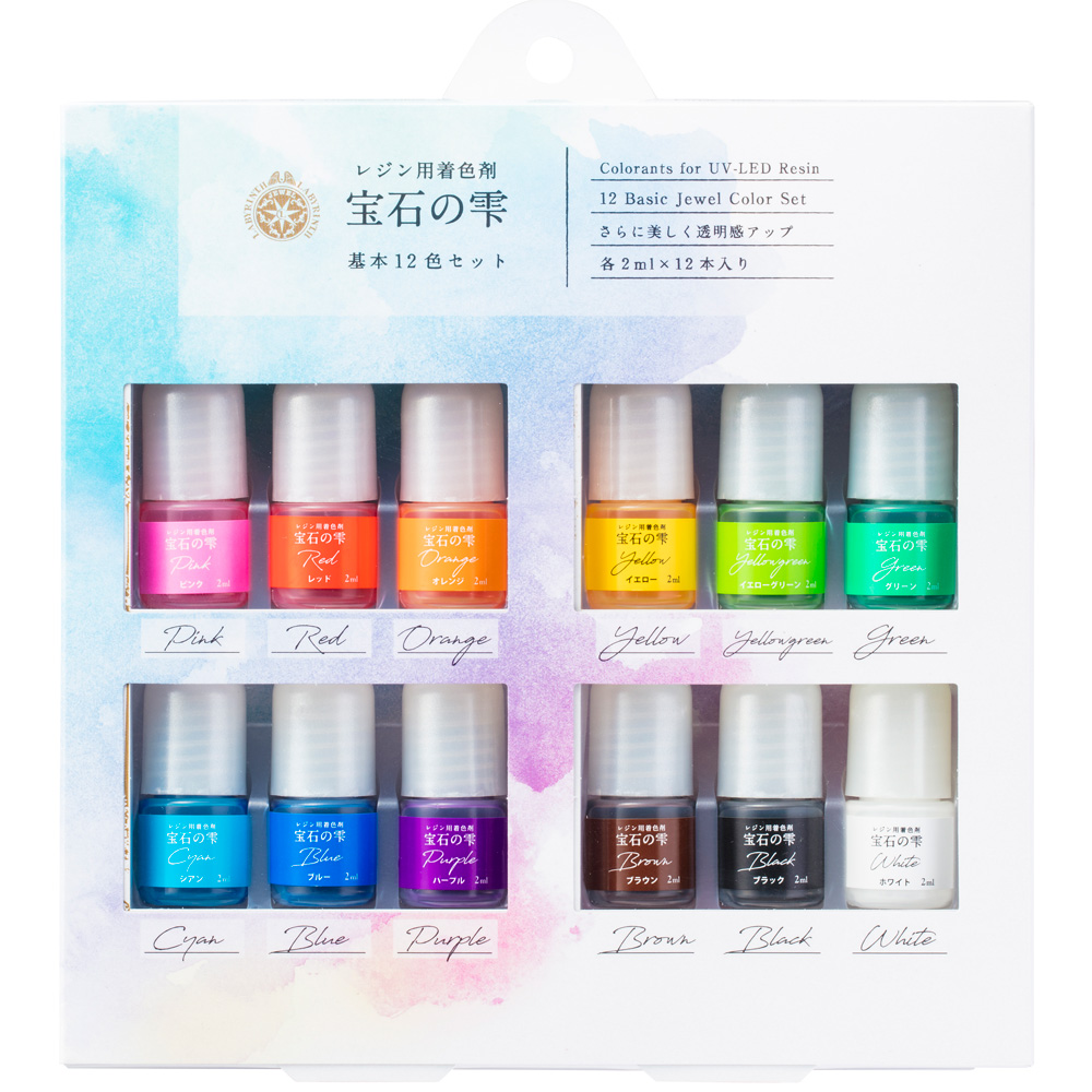 PDC403295 Resin Pigment Houseki no Shizuku (Jewel Drop) 12 base color set (pack)