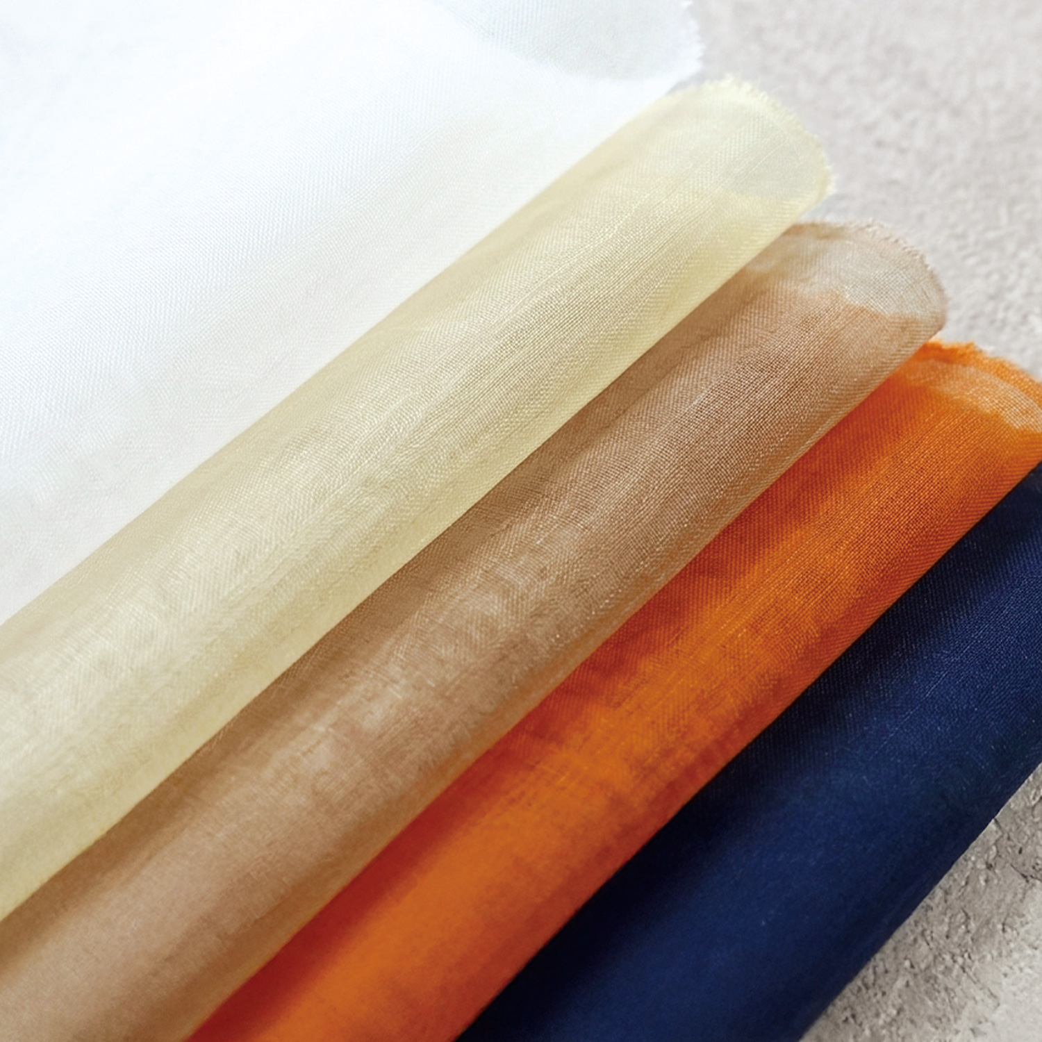 OG-5COLORSET-RE Embroidery color organdy cut cloth 5 colors set (set)