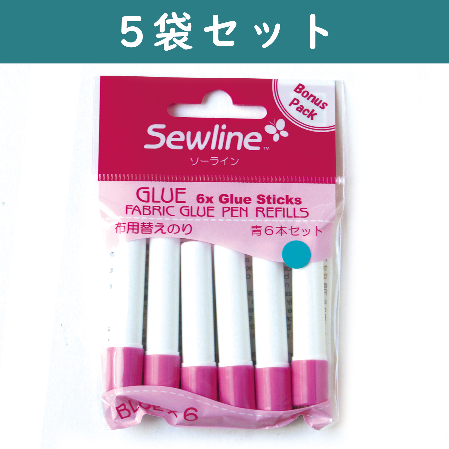 SEW050063-5 Replacement glue for Soline stick glue <Blue> 6 pieces x 5 bags set (set)