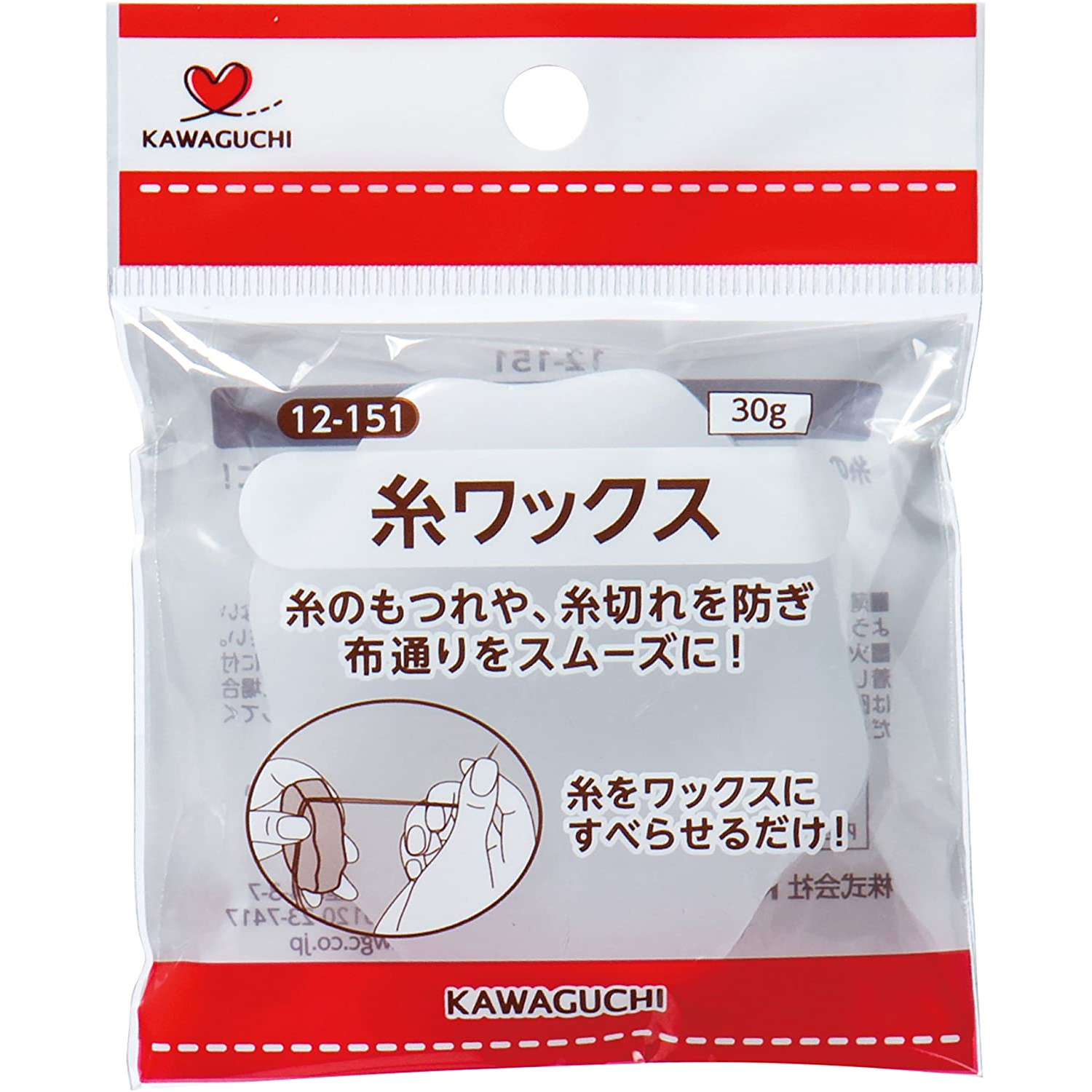 TK12151　KAWAGUCHI　Wax for Thread　30g　(pcs)