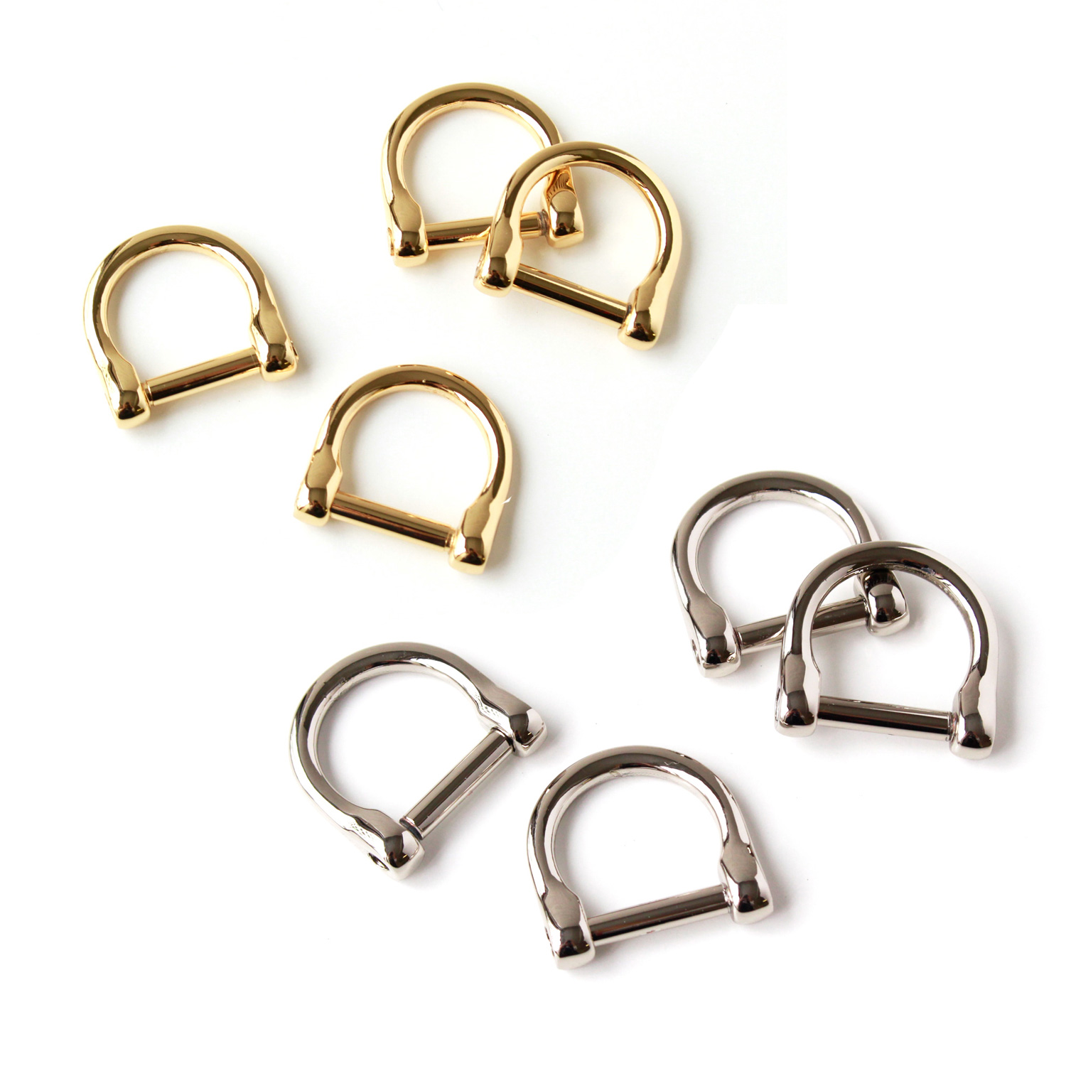 【春フェア】【後継品】TYP663 ネジ式Dカン 4個入 (袋)