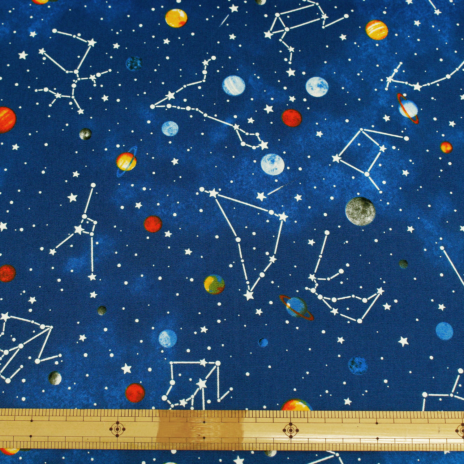 【WEB限定・原反特価】■H7120-2A オックスプリント生地 星座 巾約110cm (巻)