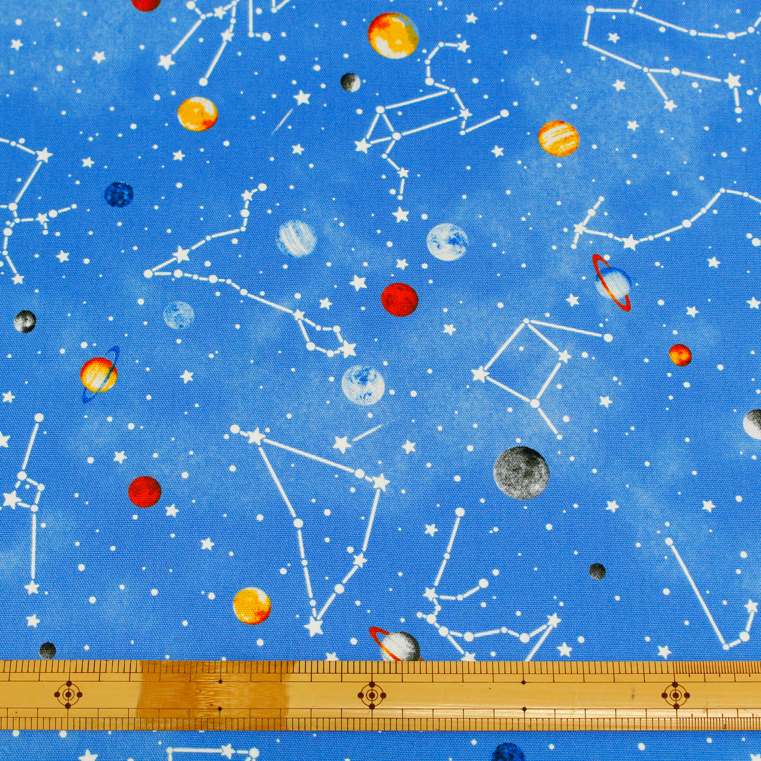 【WEB限定・原反特価】■H7120-2B オックスプリント生地 星座 巾約110cm (巻)
