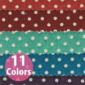 ICH19000-1 Cotton/Linen Blend Canvas Dots bolt 1m/unit (m)