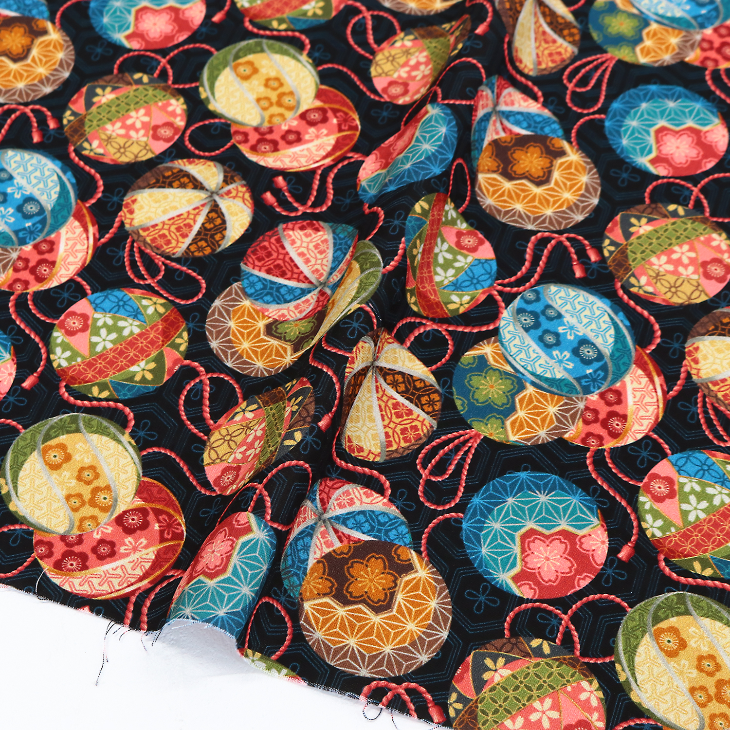 MICH12643-B Black large kemari USA sheeting print Michael Miller Michael Miller 1m unit (m)