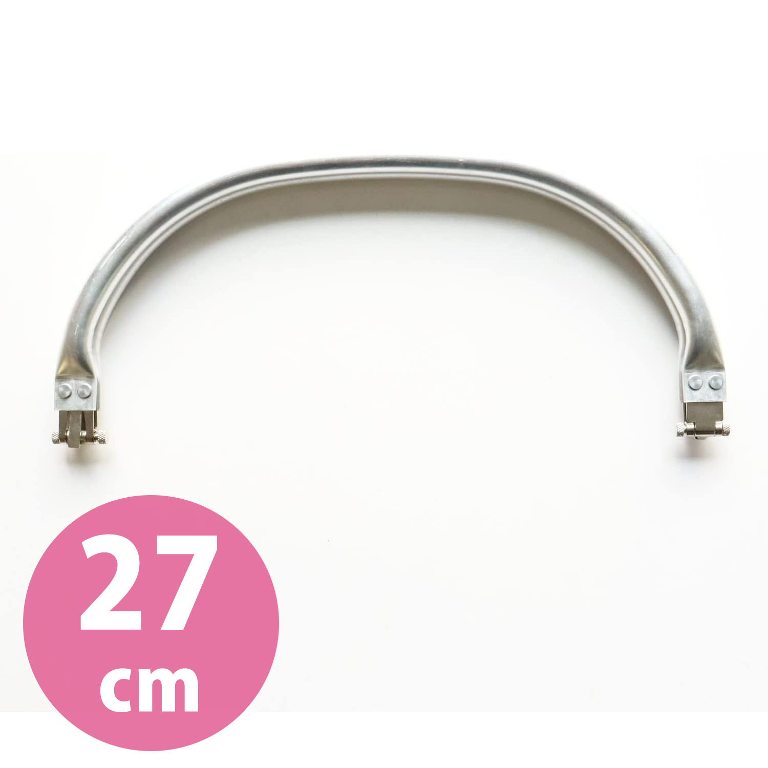 【Discontinued as soon as stock runs out】Aluminium Spring Purse Frame"", outer size W27 x H11cm (set)