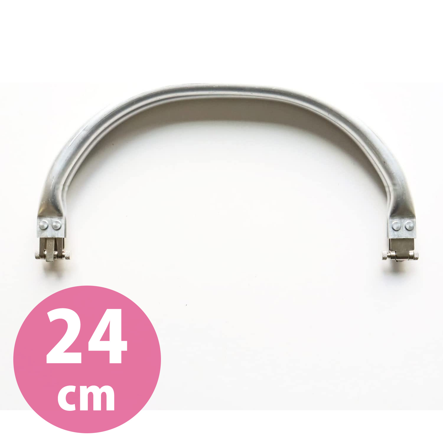 【Discontinued as soon as stock runs out】Aluminium Spring Purse Frame"", outer size W24 x H11cm (set)