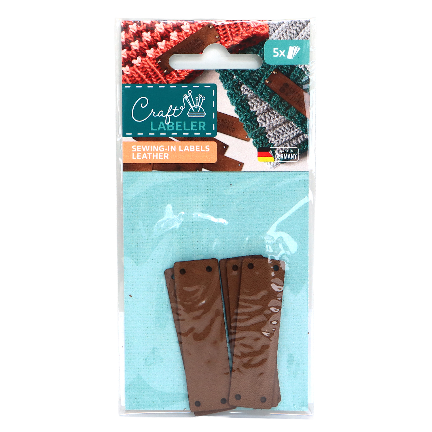 CLP1583 Craft Labeler Leather Label 55×16mm 5 pieces (bag)
