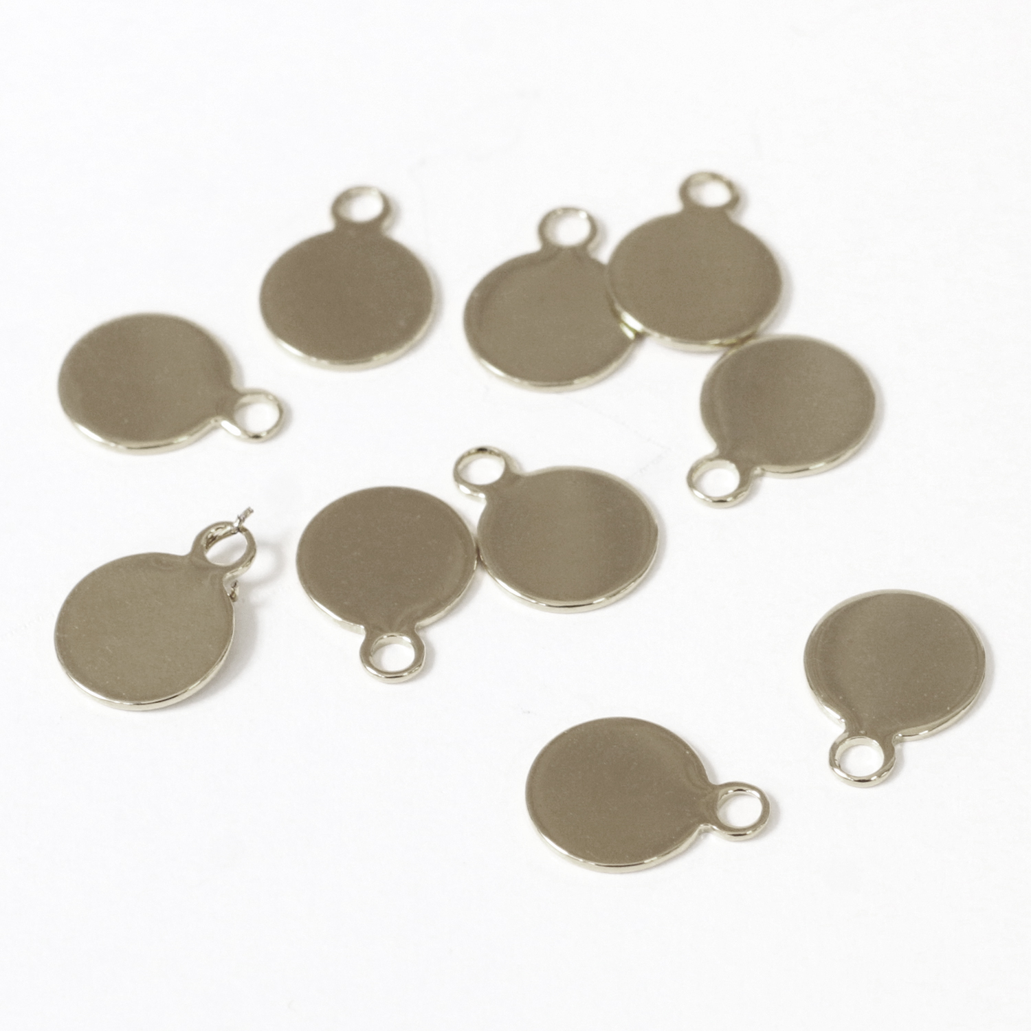【超お買い得！】 キャンペーン対象】KE843～846 10 7mm カン付き貼り付けプレート ネームタグ
