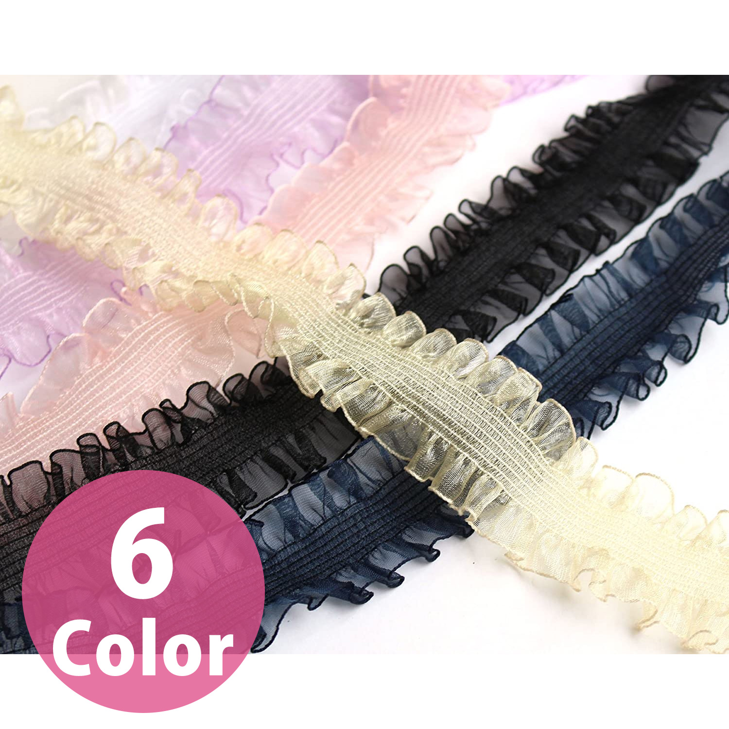 KR9750-36 Stretch　Organdy Ribbon　Width 36mm×Length 5m (roll)