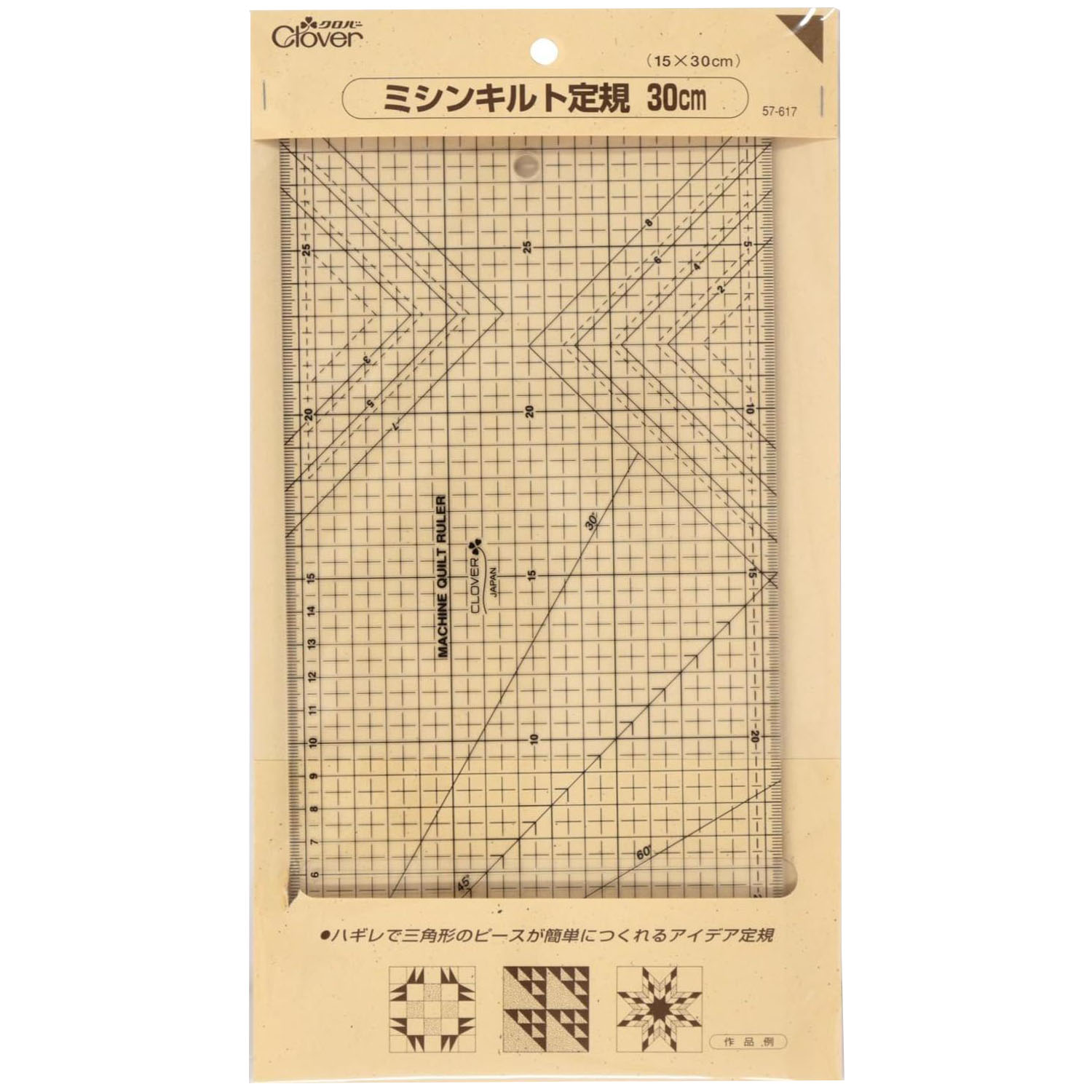 CL57-617 クロバー ミシンキルト定規 30cm (枚)