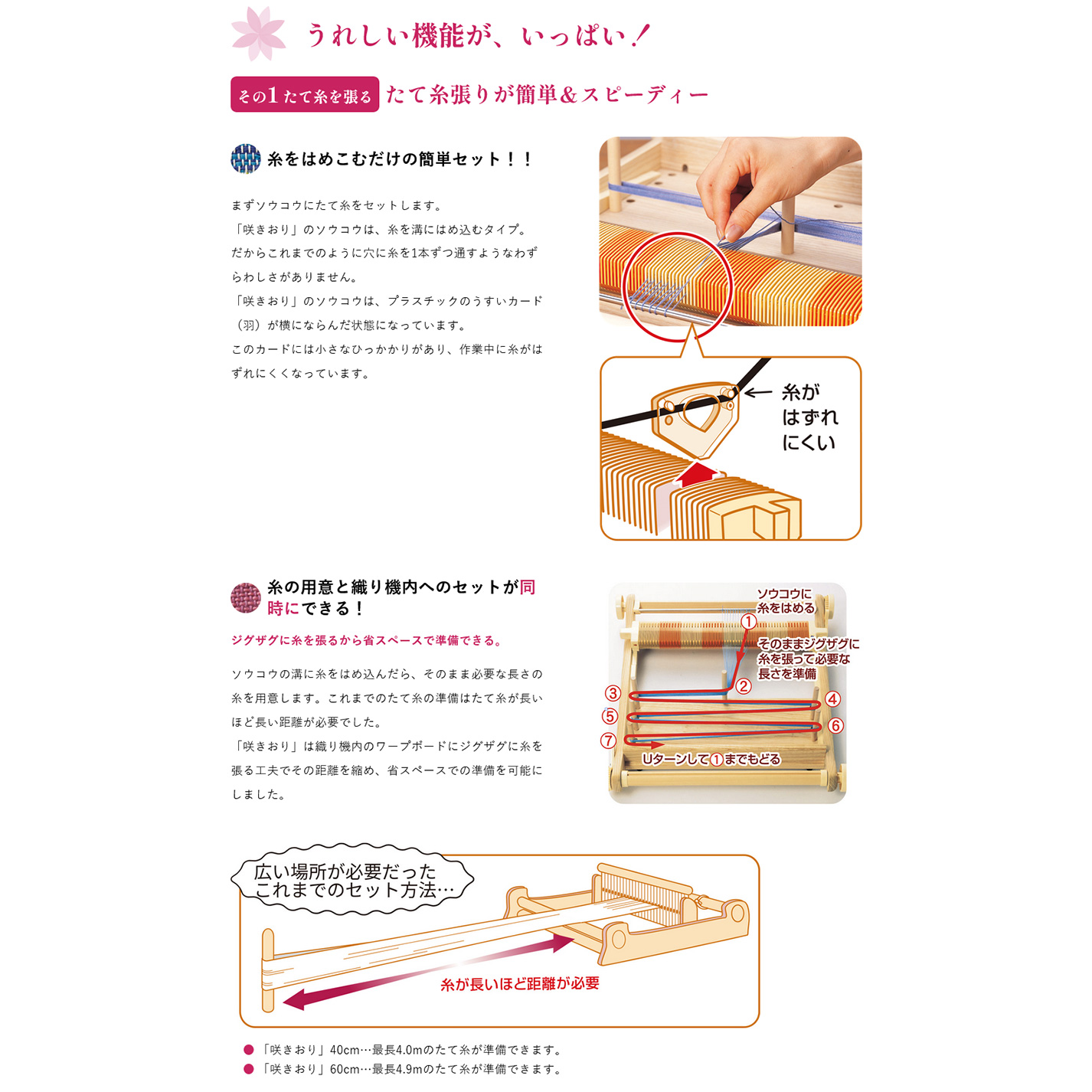 CL57-950 Hand Weaving Loom 'SAKIORI' 40 cm (unit) / NIPPON