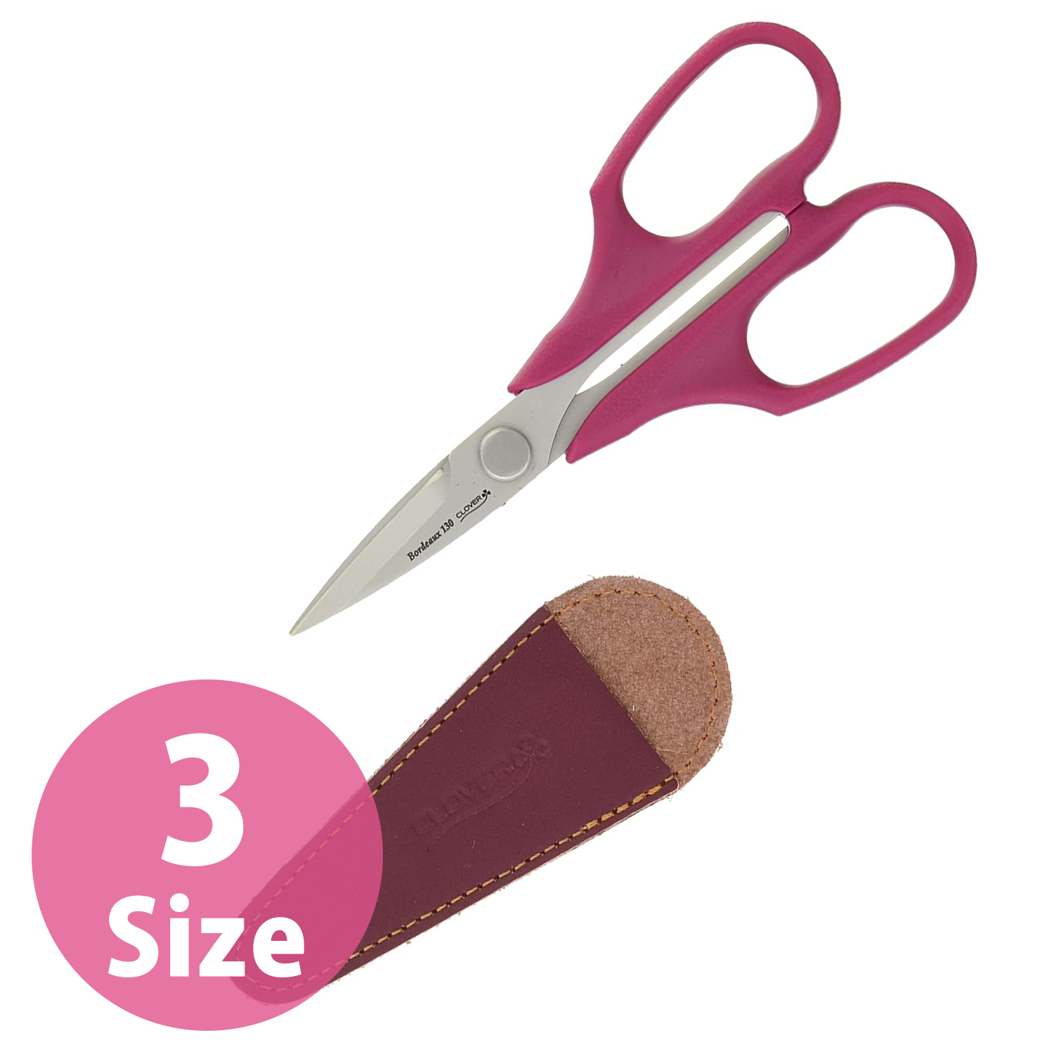 CL36-085  Clover Patchwork Scissors Bordeaux (pcs)