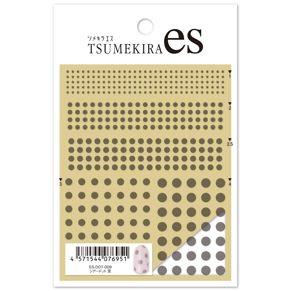 [On order/not returnable]ES-DOT-009 [es] Sheer Dot Black Nail Sticker Released in July  2025 (Piece)