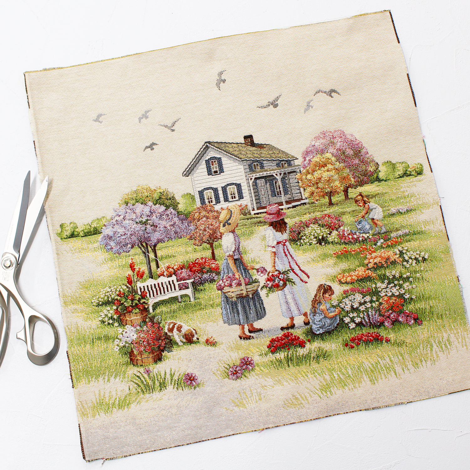 ■ARTI-KISS1185-3 GOBELIN Panel Fabric from Europe width approx,47x47cm same design 3 sheet set (set)