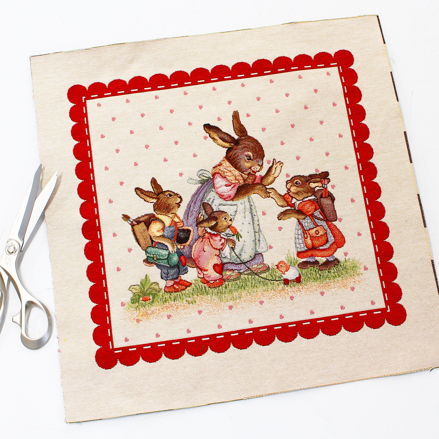 ■ARTI-KISS1244RJ-3 GOBELIN Panel Fabric from Europe width approx,47x47cm same design 3 sheet set (set)