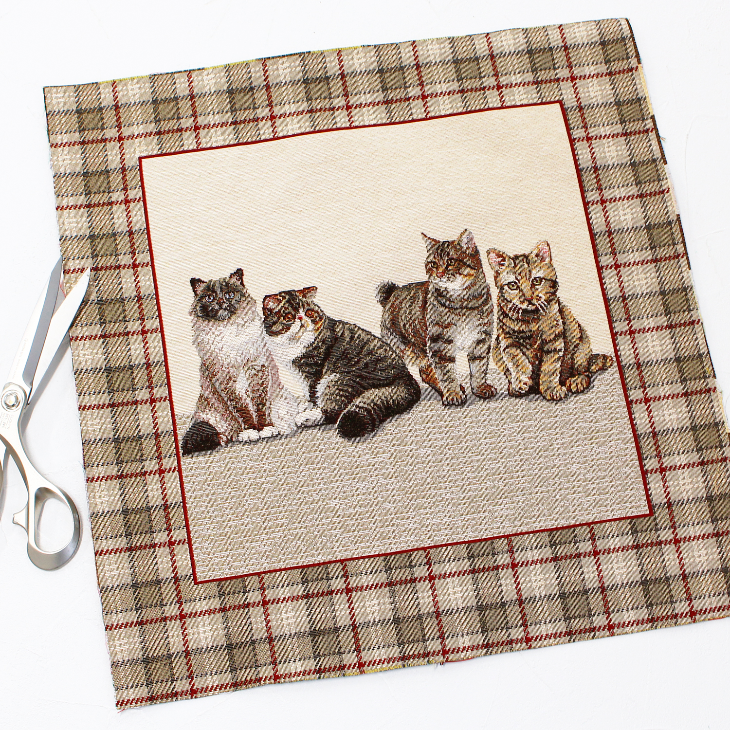 ■ARTI-KISS1366-3 GOBELIN Panel Fabric from Europe width approx,47x47cm same design 3 sheet set (set)