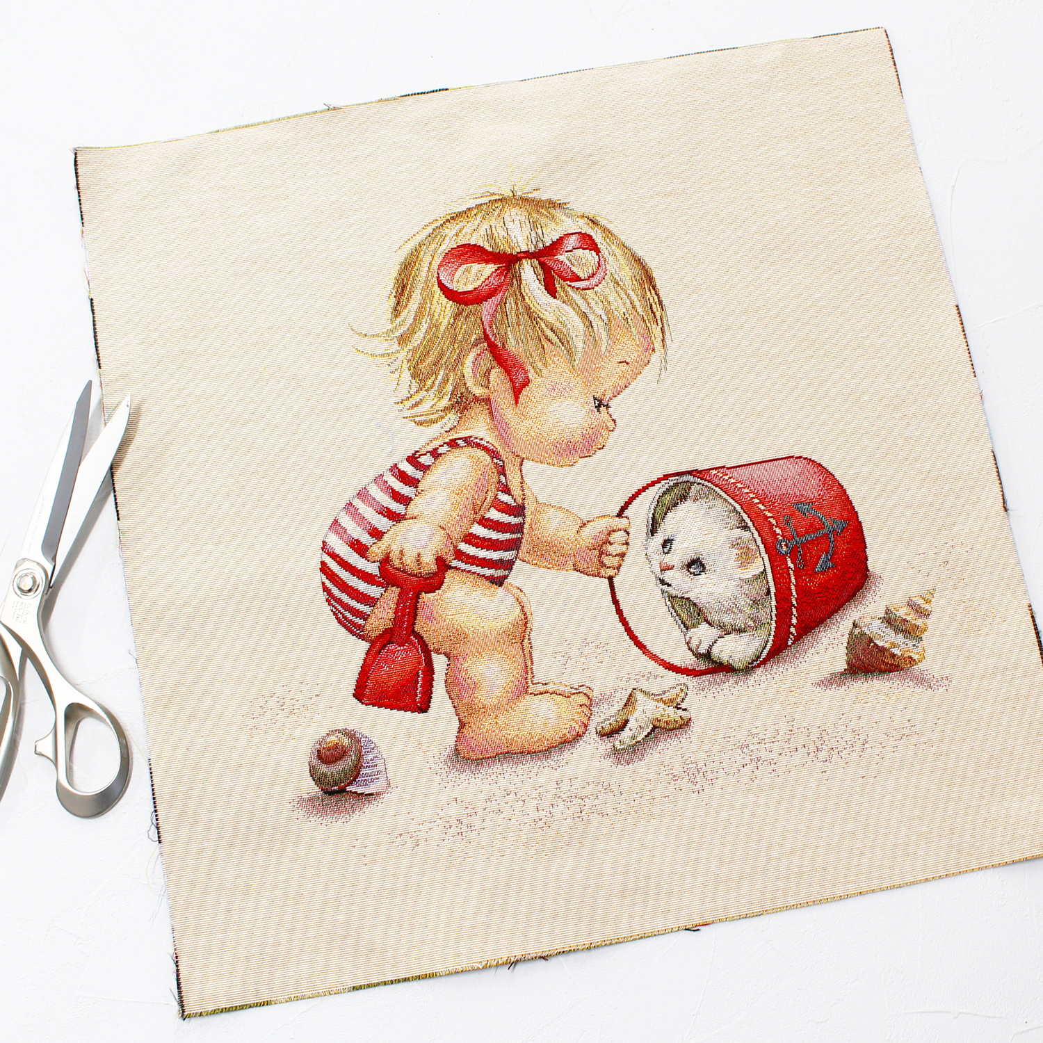 ■ARTI-KISS6089-3 GOBELIN Panel Fabric from Europe width approx,47x47cm same design 3 sheet set (set)