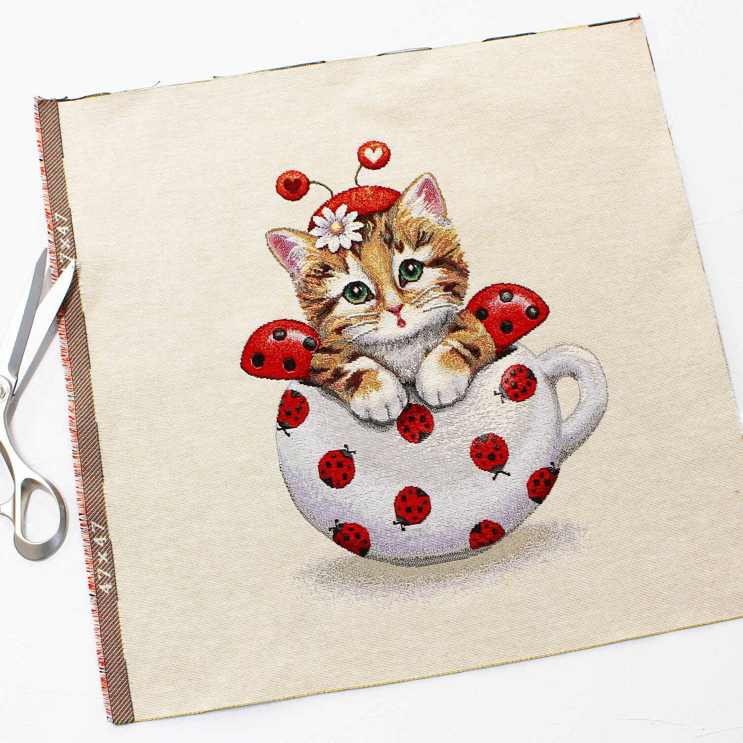 ■ARTI-KISS6117-3 GOBELIN Panel Fabric from Europe width approx,47x47cm same design 3 sheet set (set)