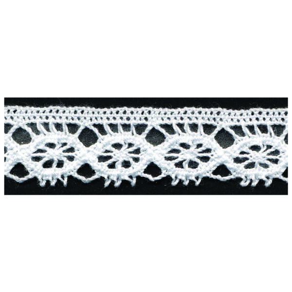 TL7103-0 Cotton Torsion Lace white (roll)