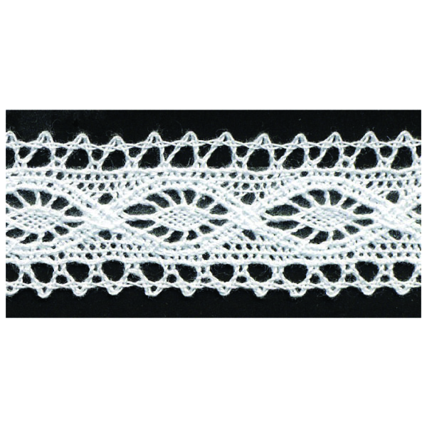 TL7112-0 Cotton Torsion Lace White (roll)