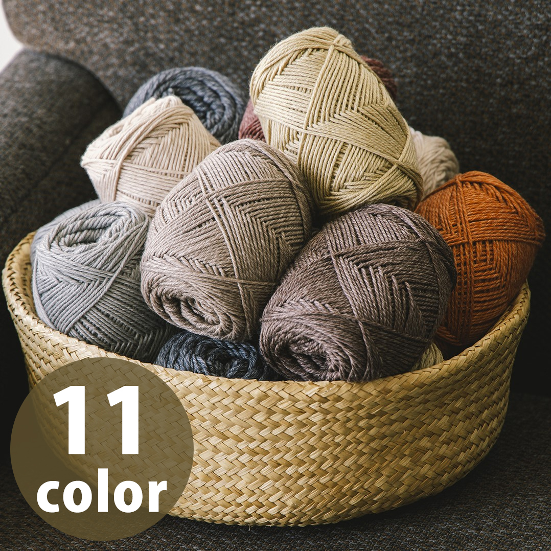 [Order upon demand, not returnable]OLY-SHIZEN Natural Tsumugi (medium thickness) 100g balls (3 balls of the same color) (bag)