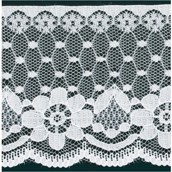 Raschel Lace  White 20m (Roll)