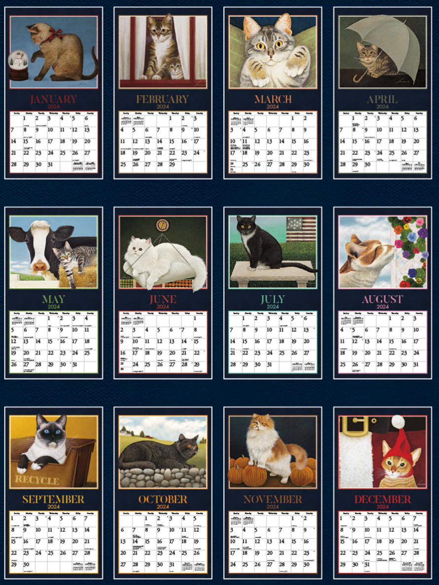 US24-F 2024年USAカレンダー American Cat (冊)「手芸材料の卸売り