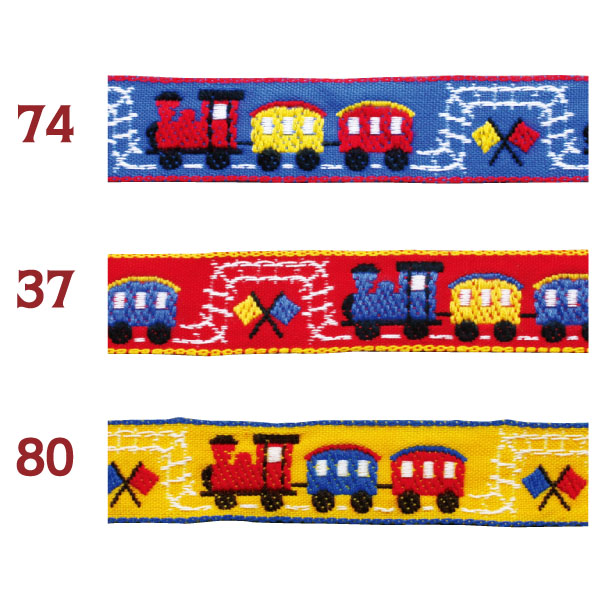 Embroidery Tape Choochoo Print 15mm Width 5m  (Roll)