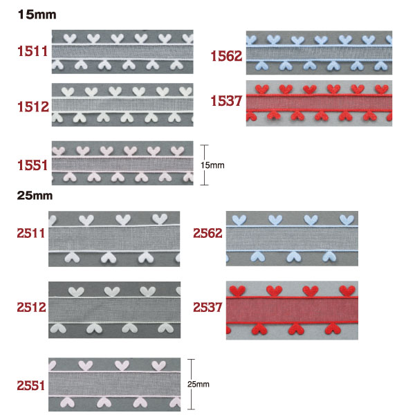 KR1125 ピコハート 15mm/25mm×10m巻 (巻)