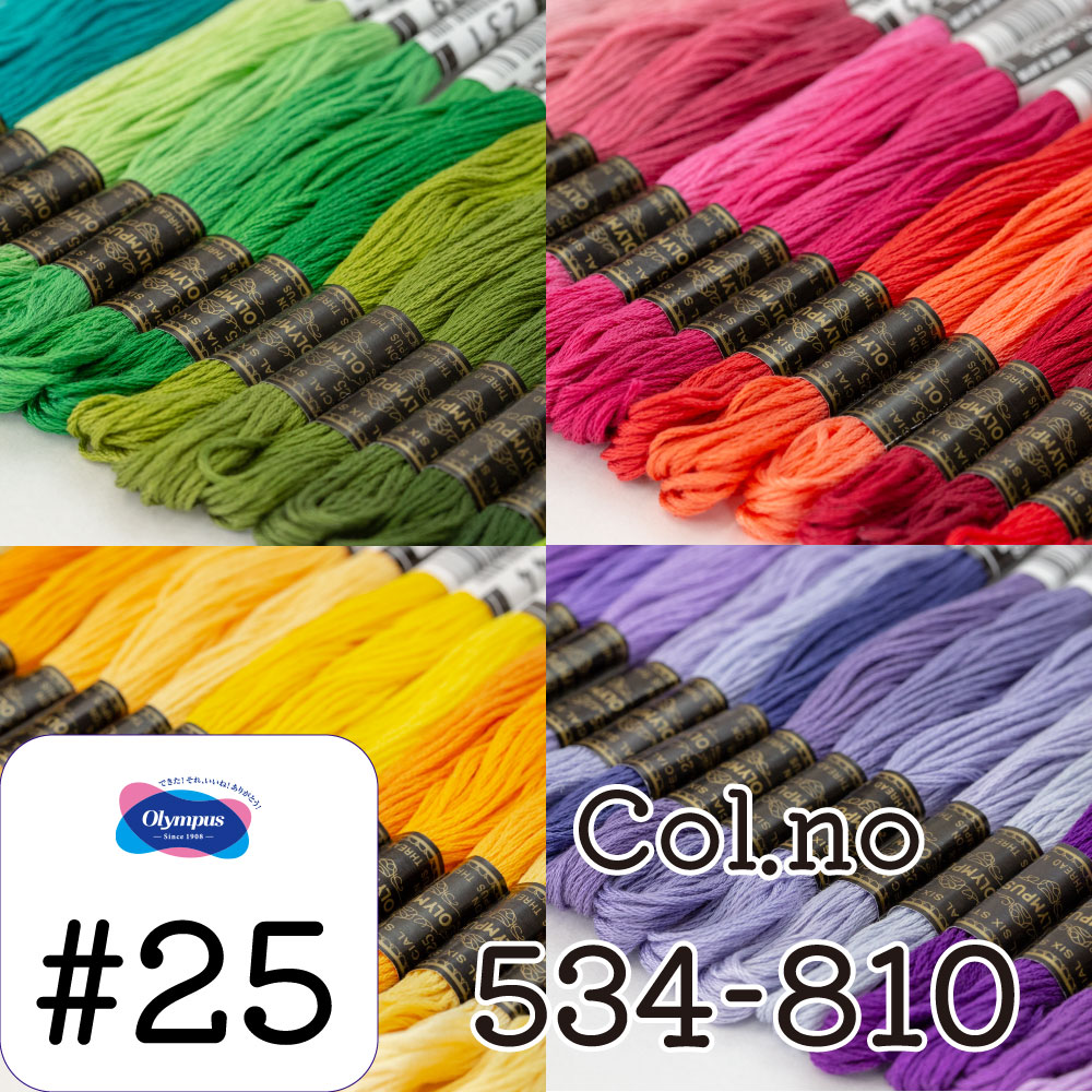 OLY25-BARA OLYMPUS Embroidery Thread　#25　Col.no[534-8107] (skein)