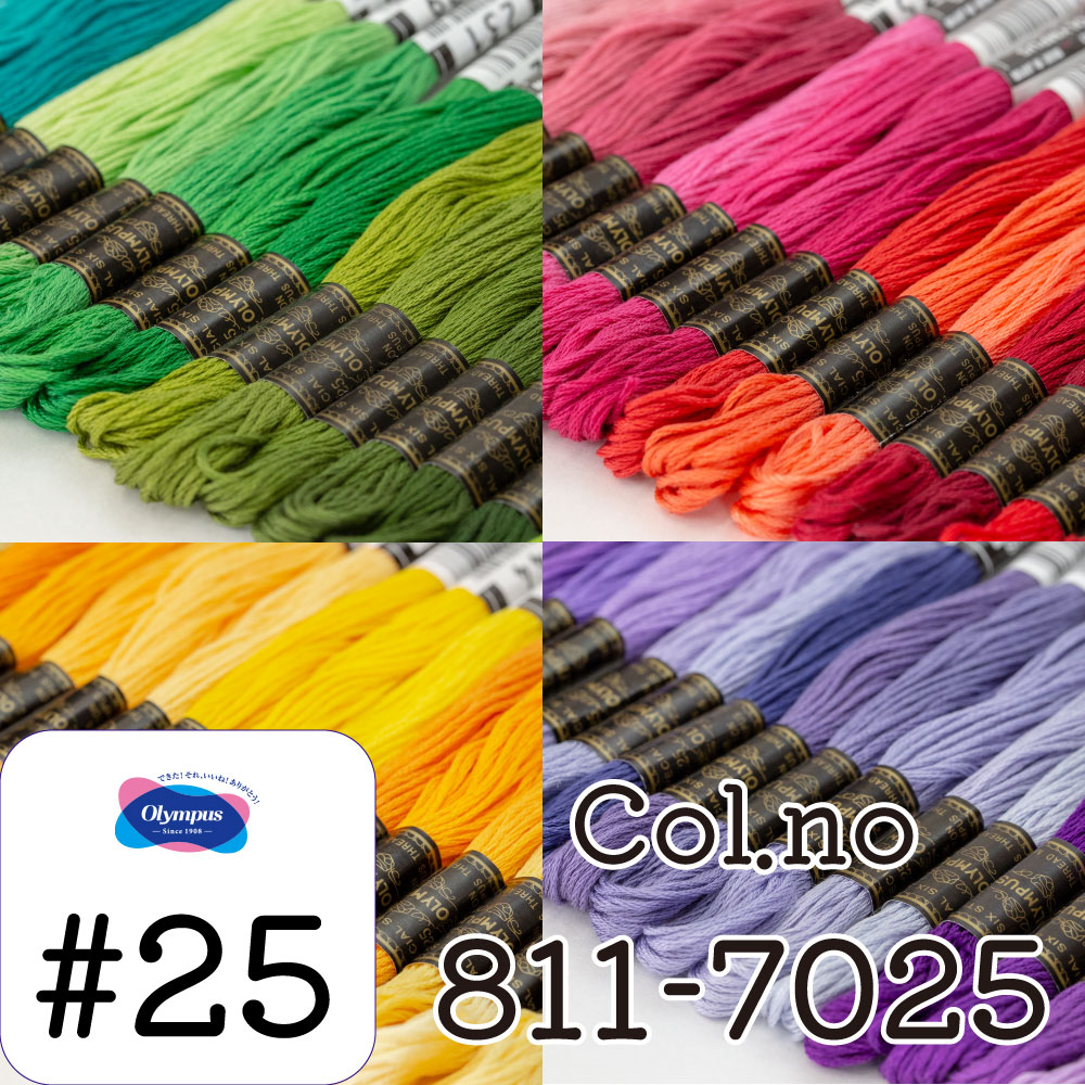 OLY25-BARA オリムパス 刺しゅう糸 #25 バラ Col.no[811-7025] (本)