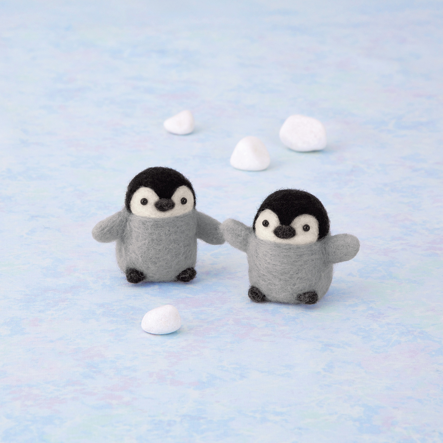 [On order/not returnable] H441-668 Penguin brothers made with needle felt (pcs)