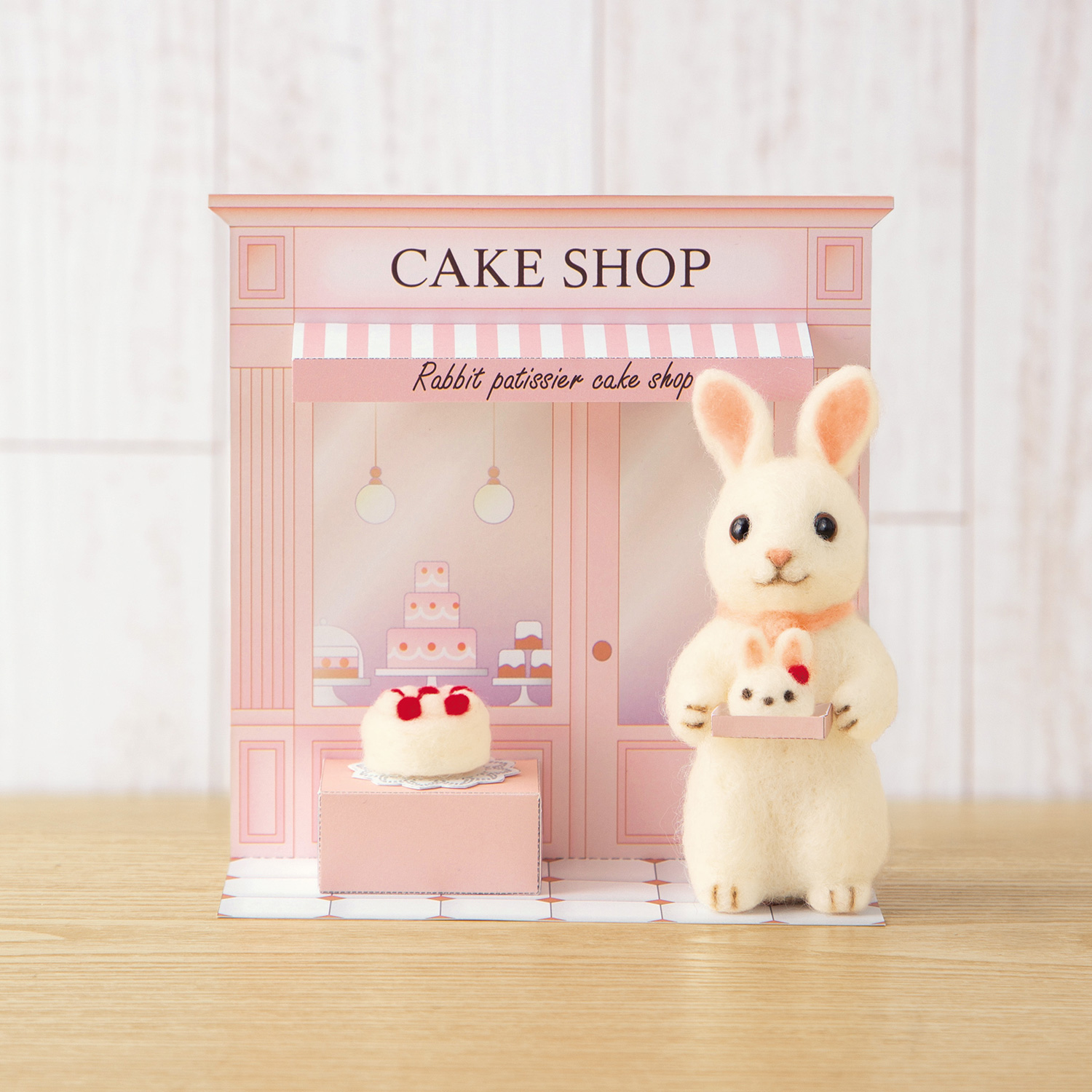 [On order/not returnable] H441-675 Cute animal shop Rabbit pastry chef's cake shop  (pcs)