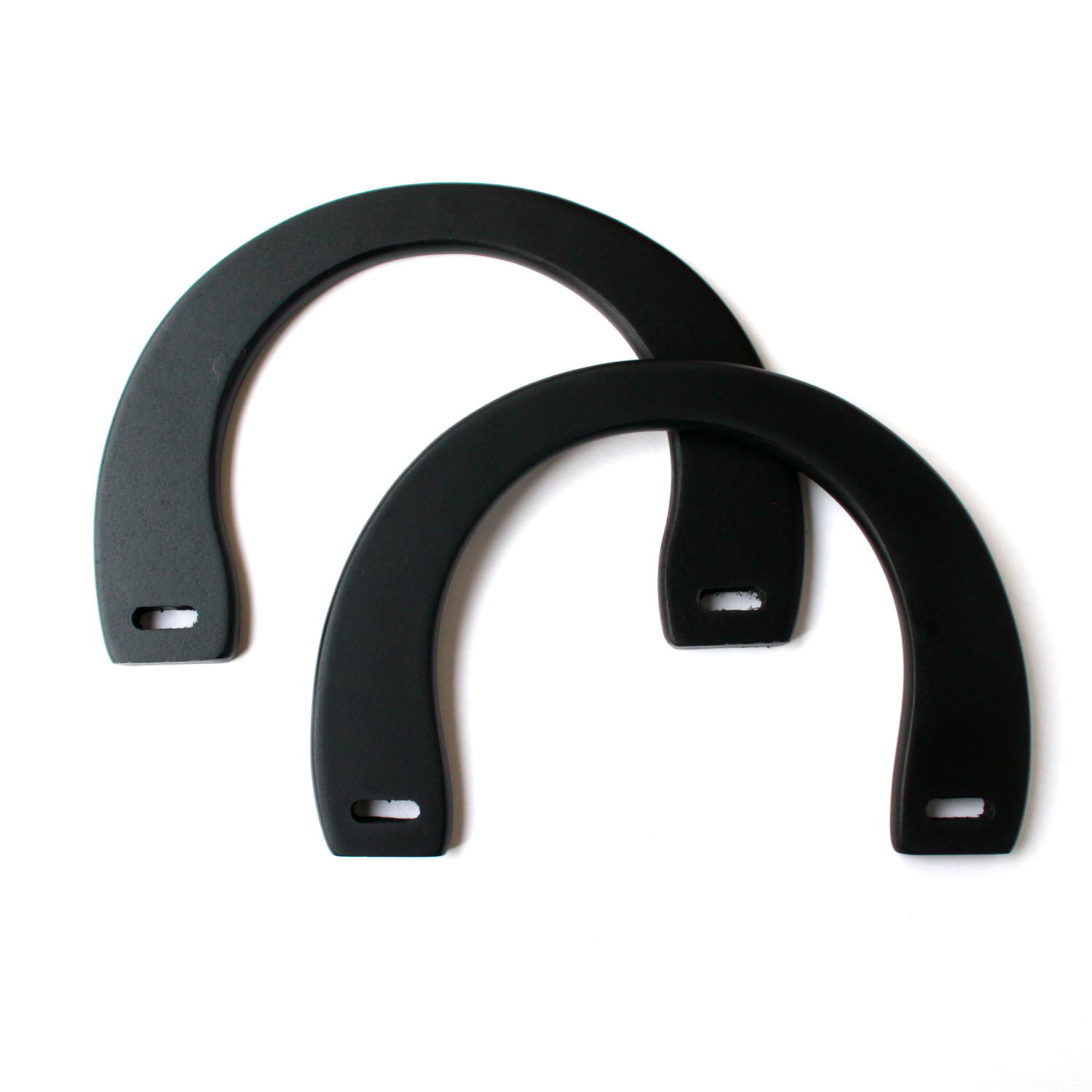 KT336 Wood Handle, outer diameter approx. W19 x H12.5cm, black, 2pcs (set)