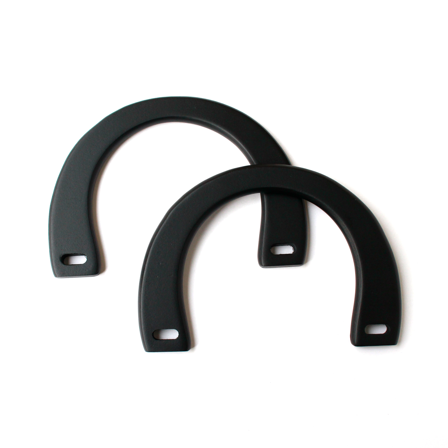 KT333 Wood Handle, outer diameter approx. W15 x H10.7cm, black, 2pcs (set)