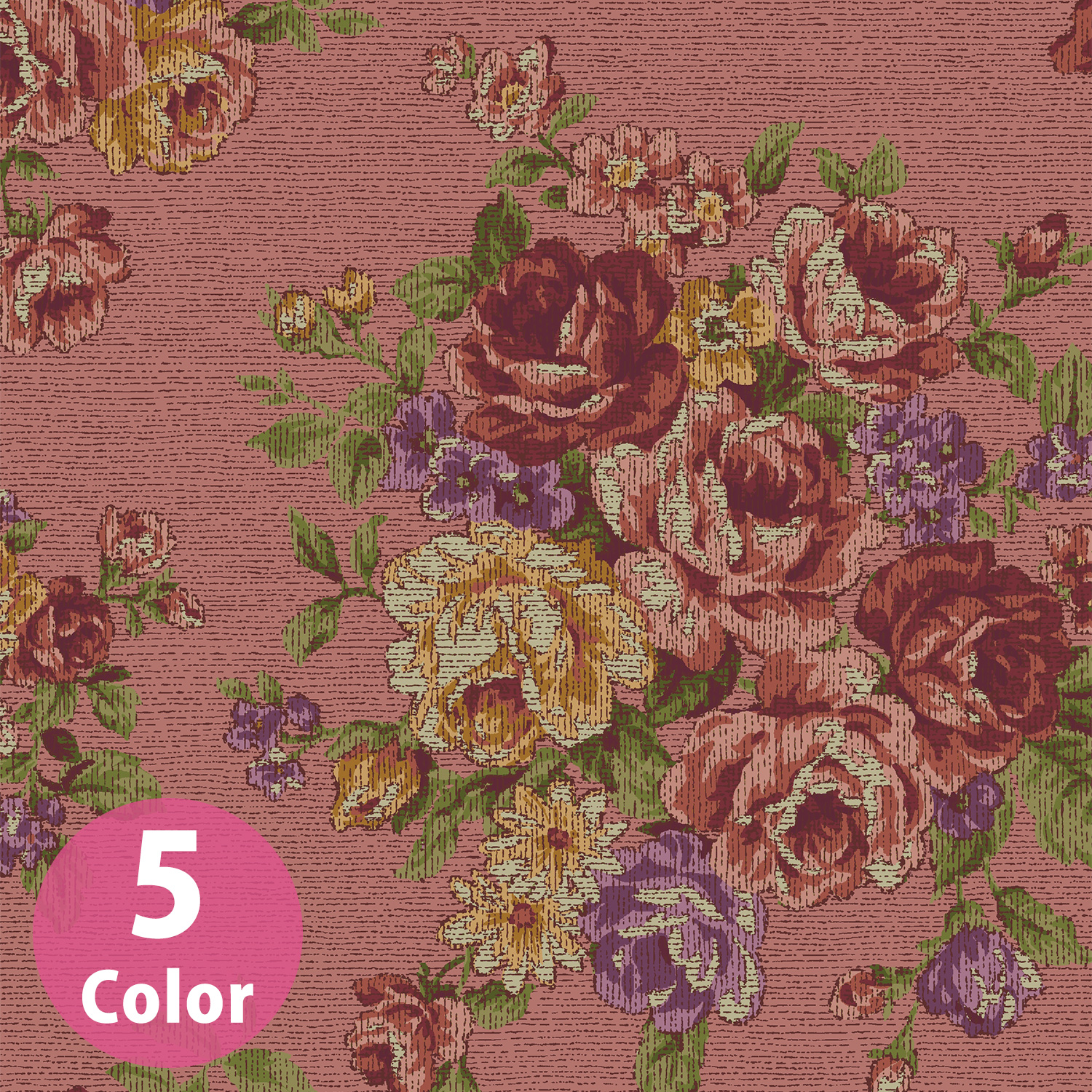 RU2540H-12 RURU BOUQUET -Noble Gobelin- シーチング 巾約112cm 1m単位 (m)