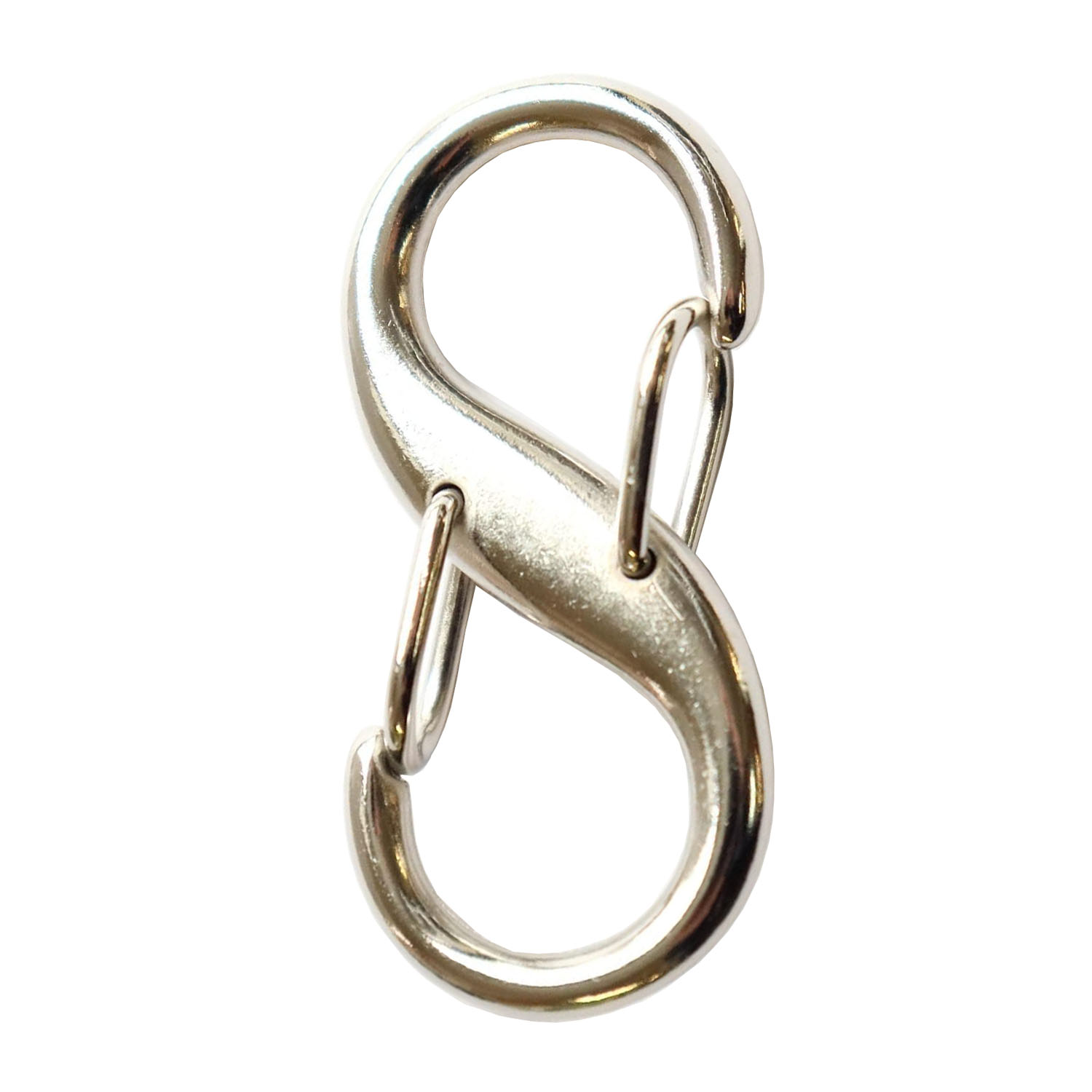 Double Swivel Hooks Lobster Clasps 12mm Silver 4pcs (bag)