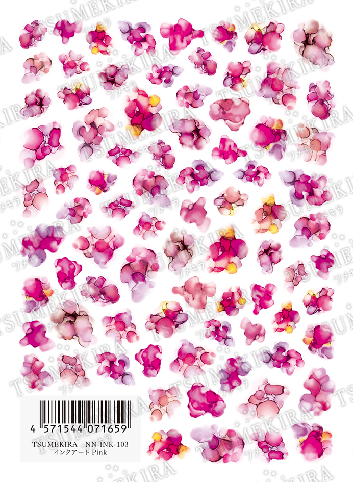 【お取り寄せ・返品不可】NN-INK-103 ネイルシート ツメキラ インクアート Pink (枚)