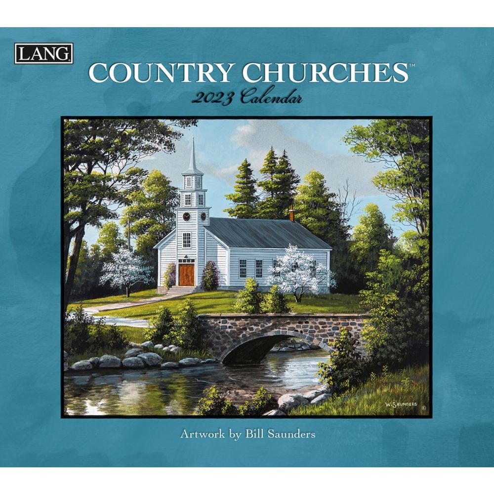 US23-F　2023年USAカレンダー　Country Churches (冊)