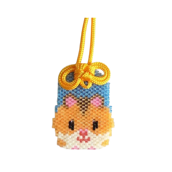 HOB-PB375 Bead Stitch Kit Kyoto Animal Amulet "Hamster" (bag)