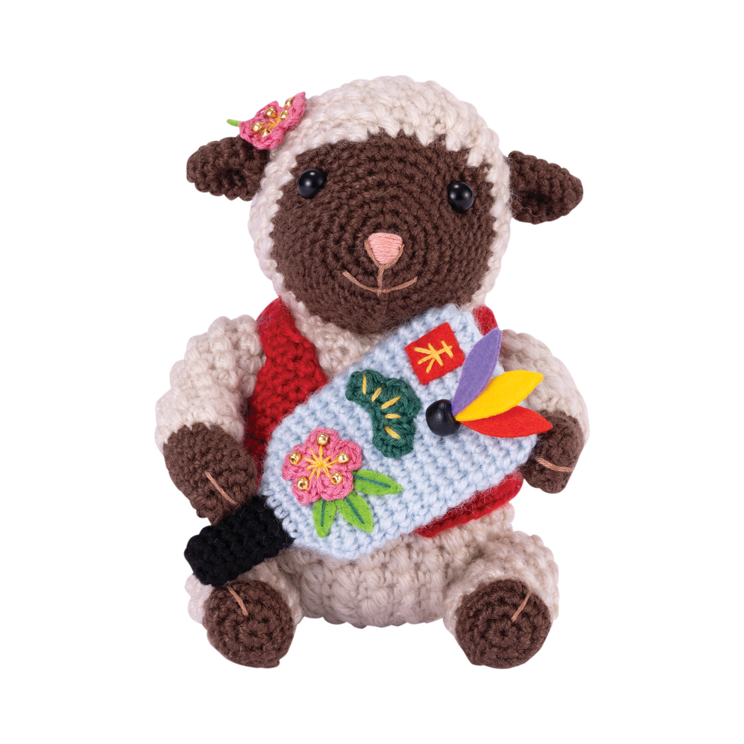 OLY-MK101 "Hagoita Sheep-chan" Zodiac Amigurumi Kit (pcs)