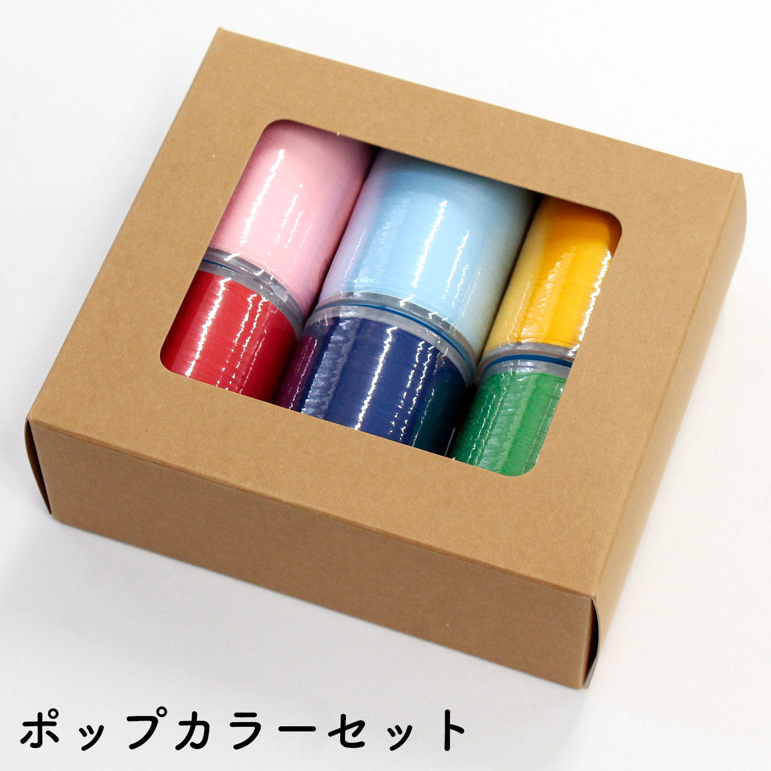 DKS24-POPSET 家庭用スパンミシン糸 ポップカラー6色セット 60番/700m (箱)