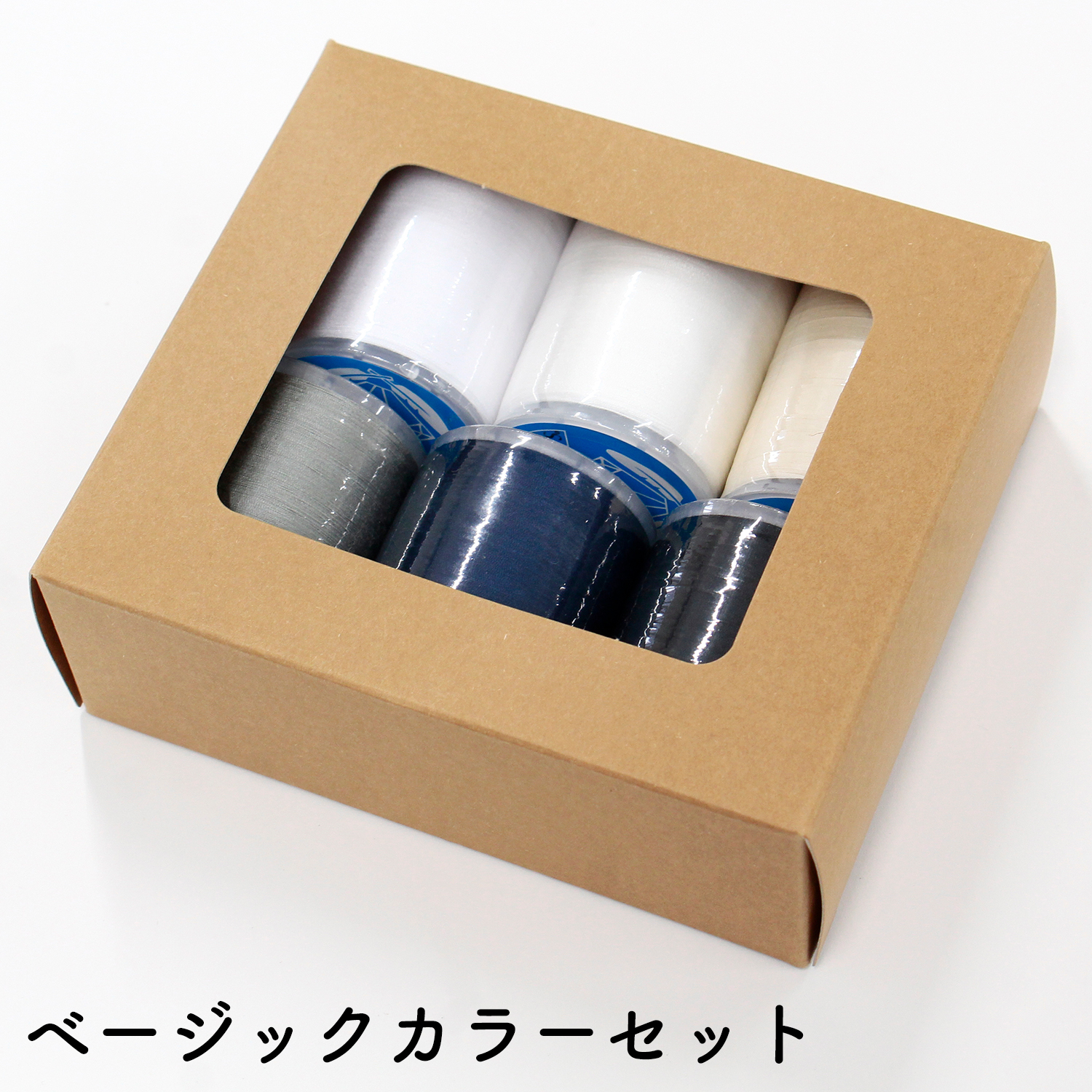 DKS24-BASICSET  家庭用スパンミシン糸 ベーシックカラー6色セット 60番/700m (箱)
