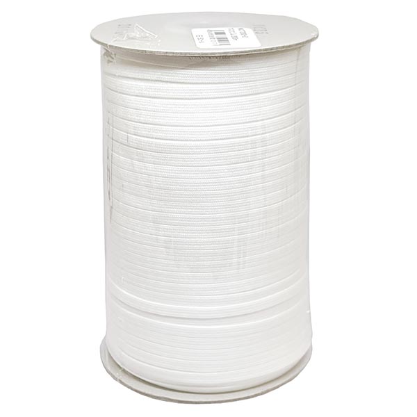 NCT200-0 Mask Elastic Flat Type, width approx.4mm× length 200m ,white,Made in Japan (roll)