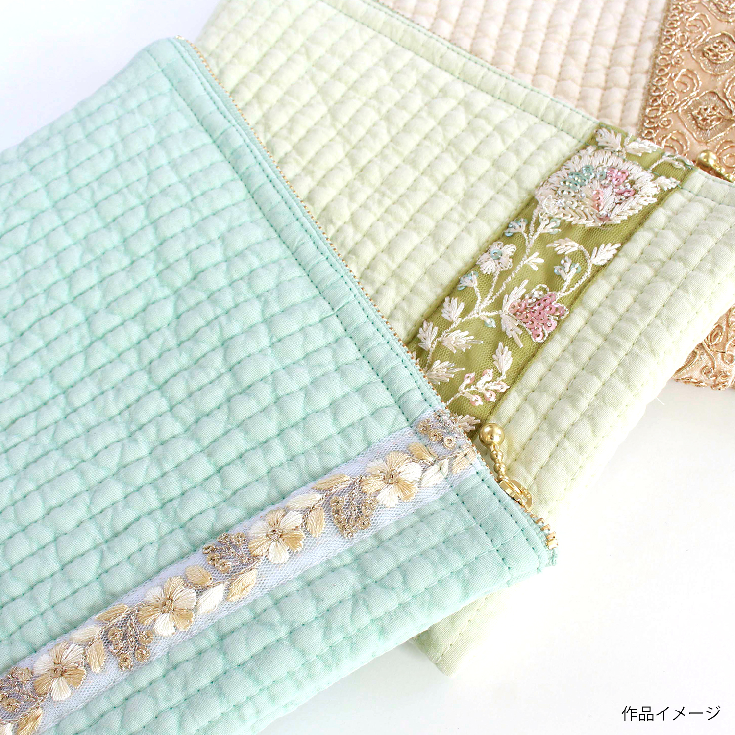 0127新柄追加】CUT-KF700 インド刺繍リボン 1m単位 (m)「手芸