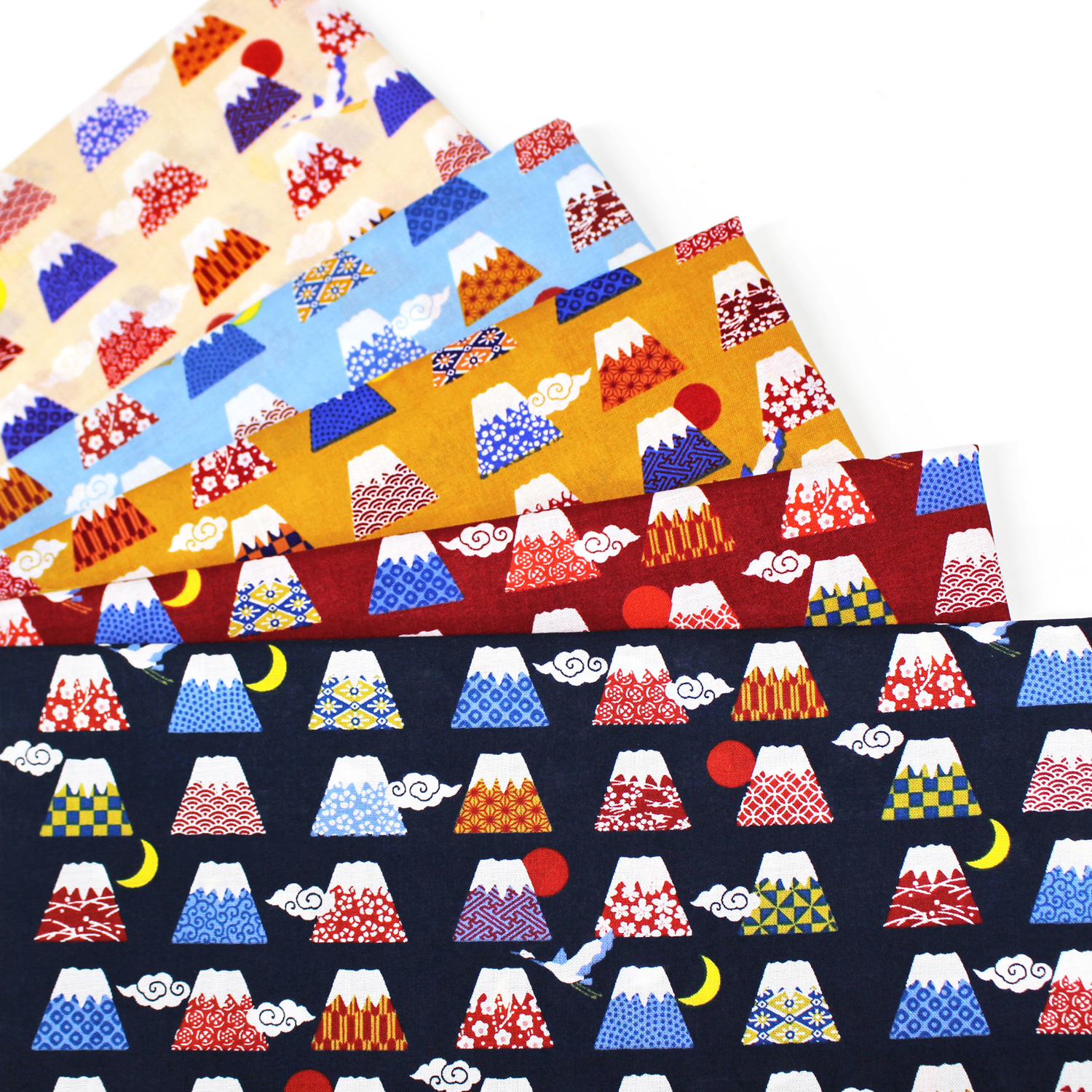 AS5030R-18 Japanese pattern fabric Mt.Fuji width approx, 112cm approx.12m (roll)