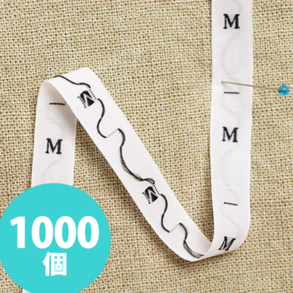 TME-100 サイズタグ 9mm巾 1巻1000個 ホワイト (巻)