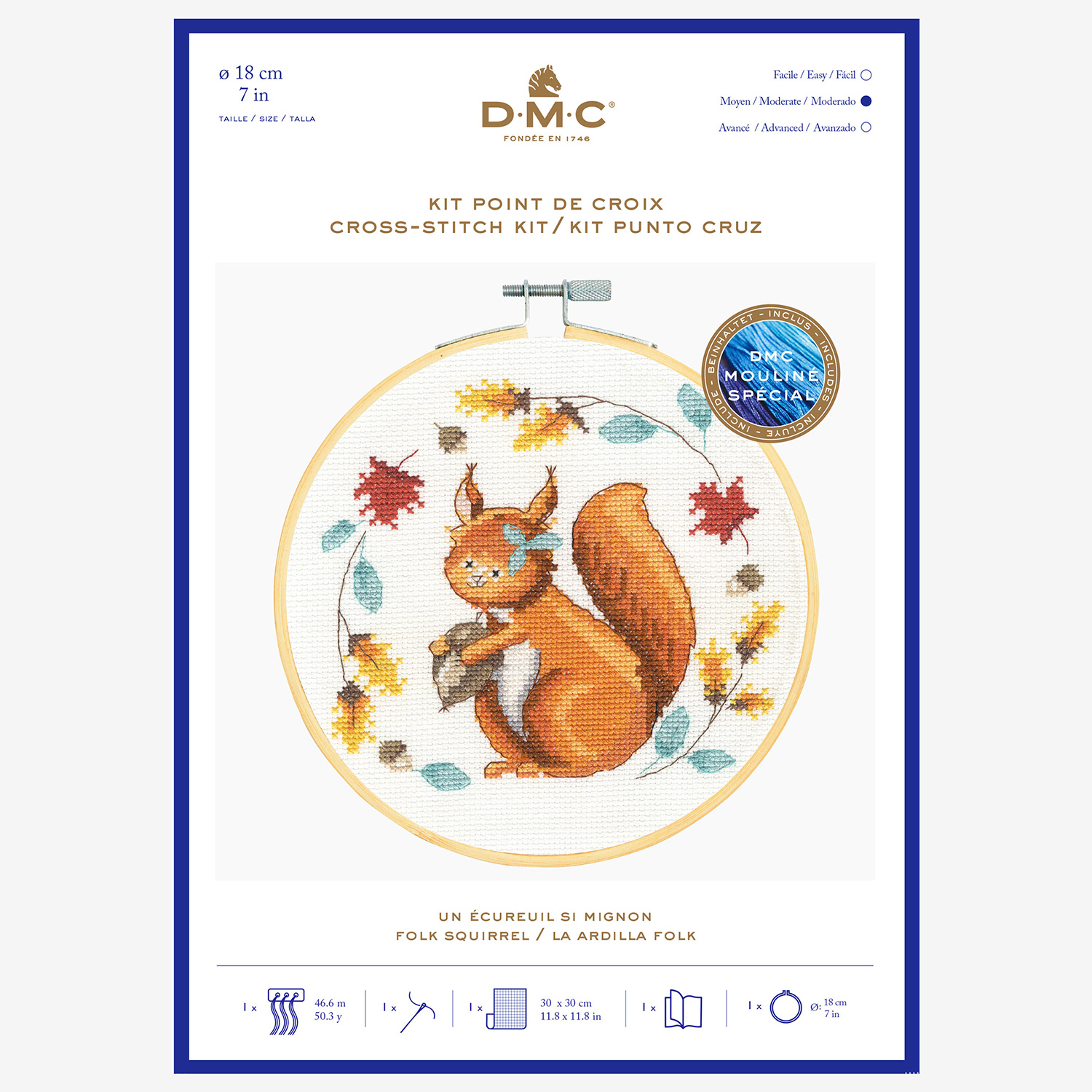[Order / return is not possible] DMC-BK1926 DMC Embroidery Kit SQUIRREL <Cute Animal> (Set)